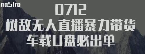 树敌‮习研‬社抖音无人直播暴力带货车载U盘必出单，单号单日产出300纯利润-火山资源库
