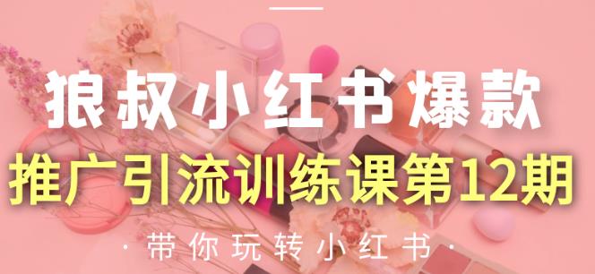 狼叔小红书爆款推广引流训练课第12期，手把手带你玩转小红书-火山资源库