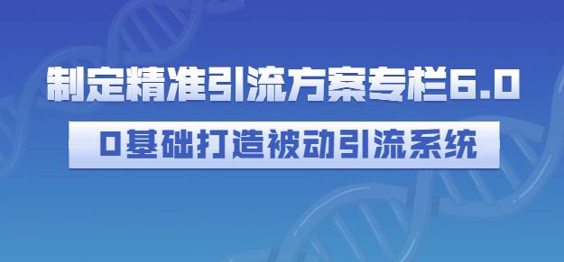 制定精准引流方案专栏6.0，0基础打造被动引流系统-火山资源库