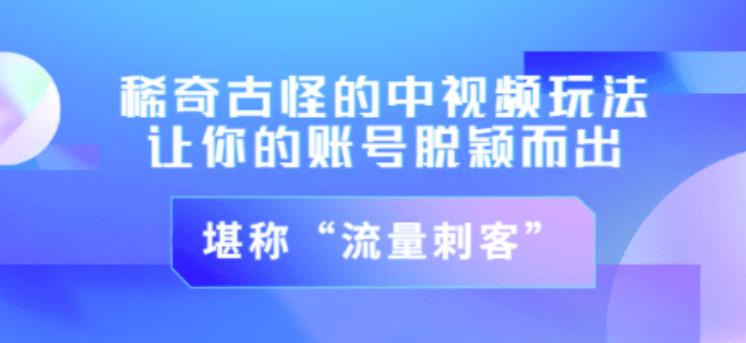 不讲李·稀奇古怪的冷门中视频冷门玩法，让你的账号脱颖而出，成为流量刺客！（图文+视频）-火山资源库