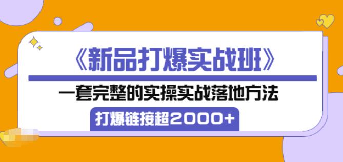 凌童《新品打爆实战班》,一套完整的实操实战落地方法，打爆链接超2000+（28节课)-火山资源库