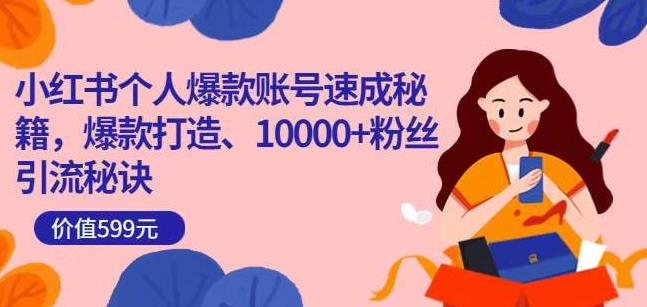 小红书个人爆款账号速成秘籍，爆款打造、10000+粉丝引流秘诀-火山资源库