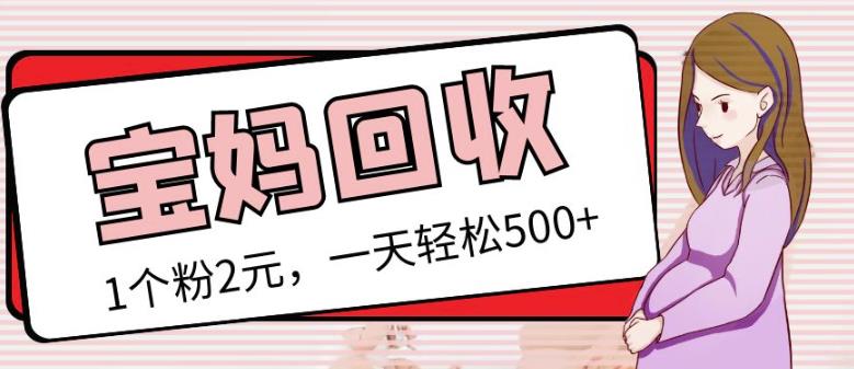 最新小红书母婴号宝妈粉回收项目，1个粉2元，一天轻松500+案例分享【粉丝包回收】-火山资源库