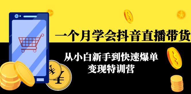 一个月学会抖音直播带货：从小白新手到快速爆单变现特训营(63节课)-火山资源库