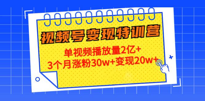 21天视频号变现特训营：单视频播放量2亿+3个月涨粉30w+变现20w+（第14期）-火山资源库