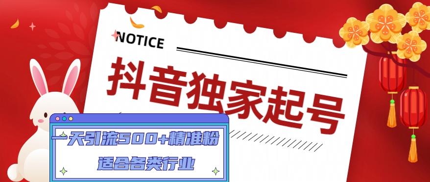 抖音独家起号，一天引流500+精准粉，适合各类行业（9节视频课）-火山资源库