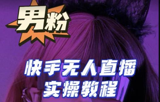 【男粉落地项目】零基础玩转男粉快手无人直播月入3w+，2023快手无人直播实操教程-火山资源库