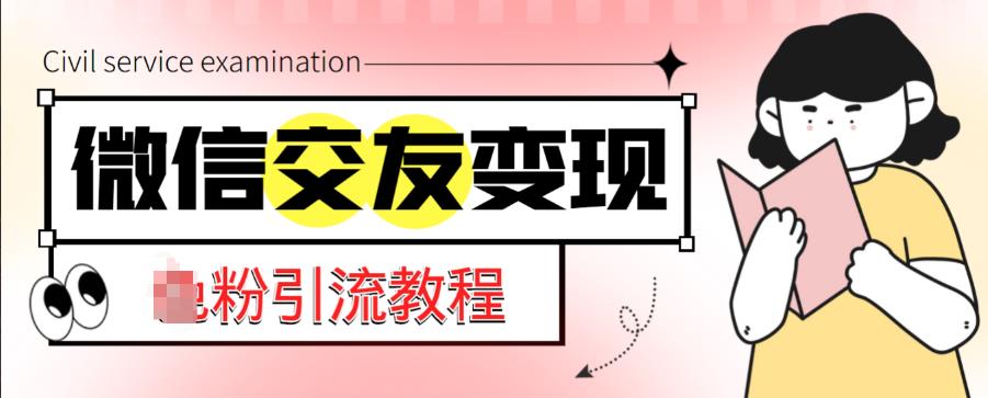 微信交友变现项目，吸引全网LSP男粉精准变现，小白也能轻松上手，日入500+-火山资源库