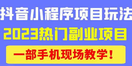 抖音小程序9.0新技巧，2023热门副业项目，动动手指轻松变现-火山资源库