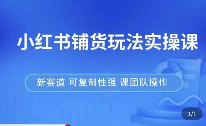 小红书铺货玩法实操课，流量大，竞争小，非常好做，新赛道，可复制性强，可团队操作-火山资源库
