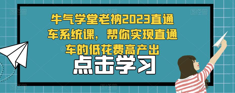 牛气学堂老衲2023直通车系统课，帮你实现直通车的低花费高产出-火山资源库