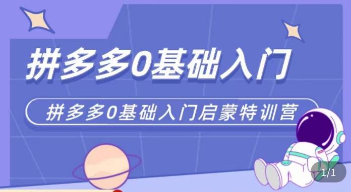六一电商·拼多多运营0-1实操特训营，拼多多从基础到进阶的可实操玩法-火山资源库