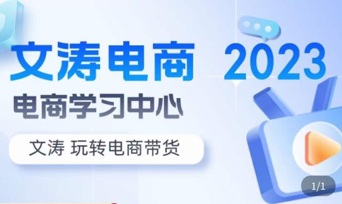 文涛电商·7天零基础自然流起号，​快速掌握店铺运营的核心玩法，突破自然展现量，玩转直播带货-火山资源库