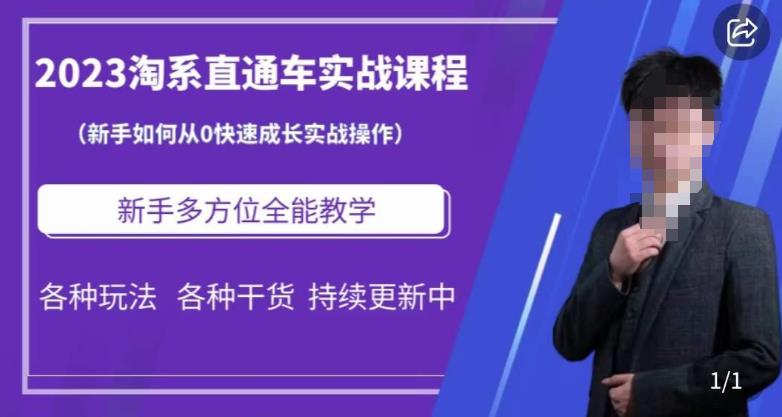 2023淘系直通车保姆式运营讲解，新手如何从0快速成长实战操作，新手多方位全能教学-火山资源库