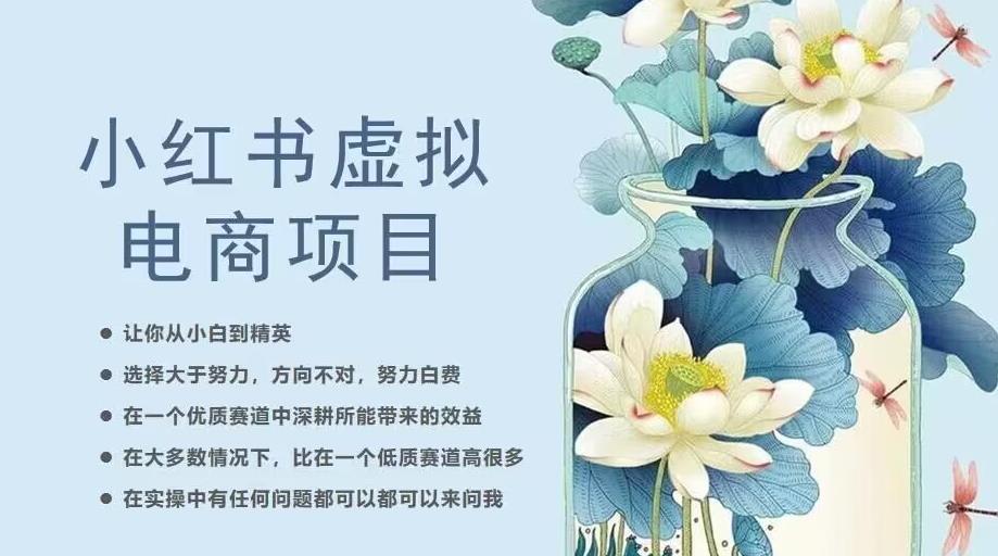 小红书虚拟电商从0到1，让你从小白到精英（20节实操课程）-火山资源库
