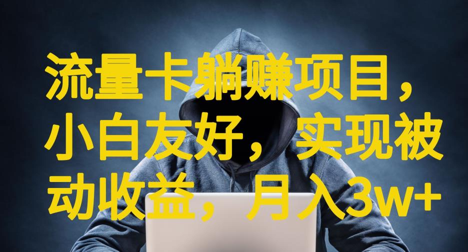 流量卡躺赚项目，小白友好，开设后台，实现被动收益，只要出卡，就能一直赚钱，利润高昂【揭秘】-火山资源库