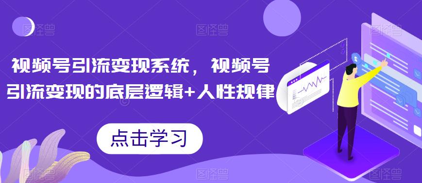 视频号引流变现系统，视频号引流变现的底层逻辑+人性规律-火山资源库