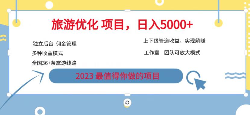 7.22旅游项目最新模式，独立后台+全国35+线路，日入5000+【揭秘】-火山资源库