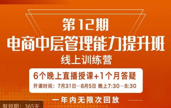 陈少珊·电商中层管理能力提升班，学习对象-电商公司各个岗位的主管，20人人以内的电商公司老板-火山资源库