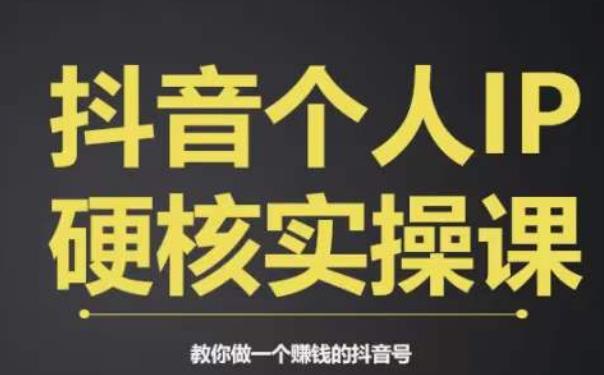 个人IP创富系统实战课，商业定位，流量打造，短视频变现，教你做个赚钱的抖音号-火山资源库