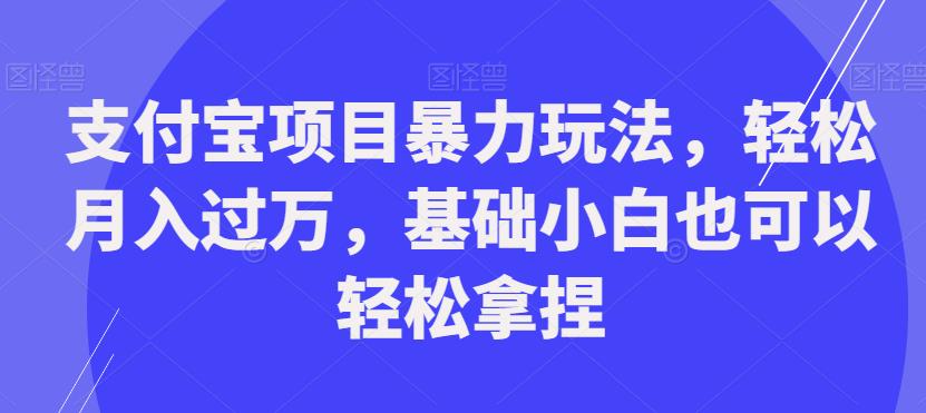 支付宝项目暴力玩法，轻松月入过万，基础小白也可以轻松拿捏【揭秘】-火山资源库