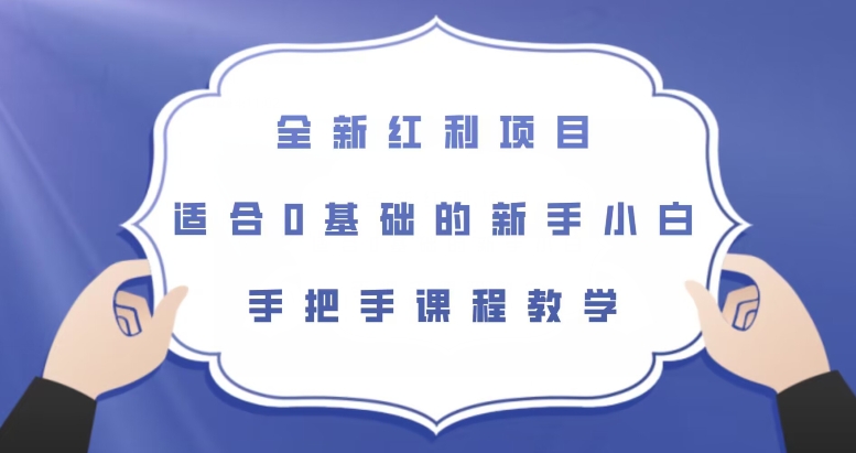 全新红利项目，适合0基础的新手小白，手把手课程教学【揭秘】-火山资源库