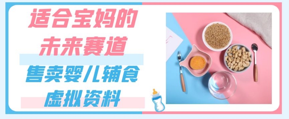 适合宝妈的未来赛道，售卖婴儿辅食虚拟资料，一份9.9-69.9元闭眼赚钱-火山资源库