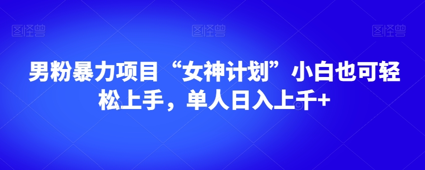 男粉暴力项目“女神计划”小白也可轻松上手，单人日入上千+【揭秘】-火山资源库