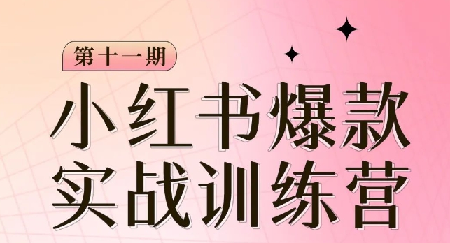 小红书博主爆款训练营第11期，手把手教你从0-1做小红书，从定位到起号到变现-火山资源库