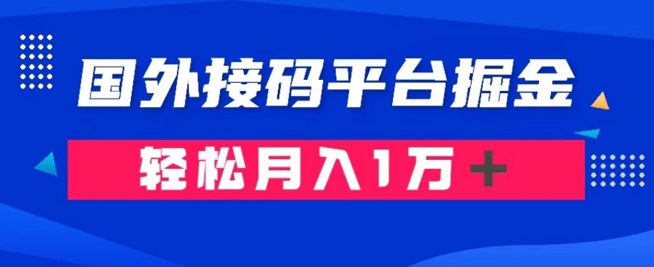 通过国外接码平台掘金：成本1.3，利润10＋，轻松月入1万＋【揭秘】-火山资源库