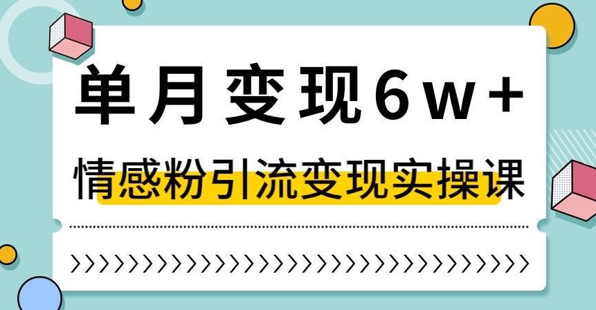 单月变现6W+，抖音情感粉引流变现实操课，小白可做，轻松上手，独家赛道【揭秘】-火山资源库