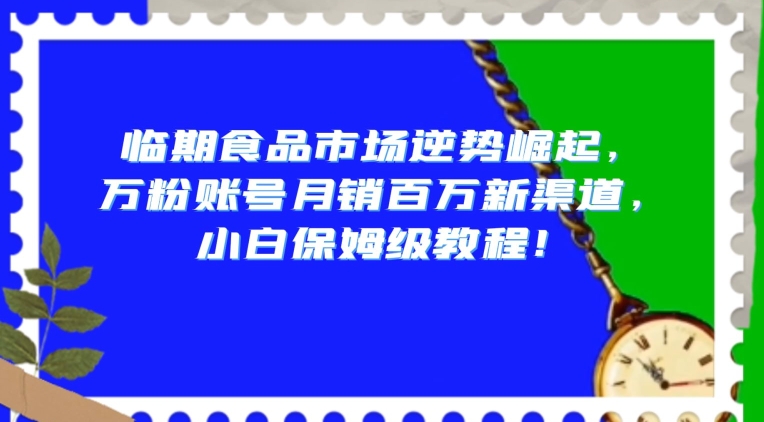 临期食品市场逆势崛起，万粉账号月销百万新渠道，小白保姆级教程【揭秘】-火山资源库