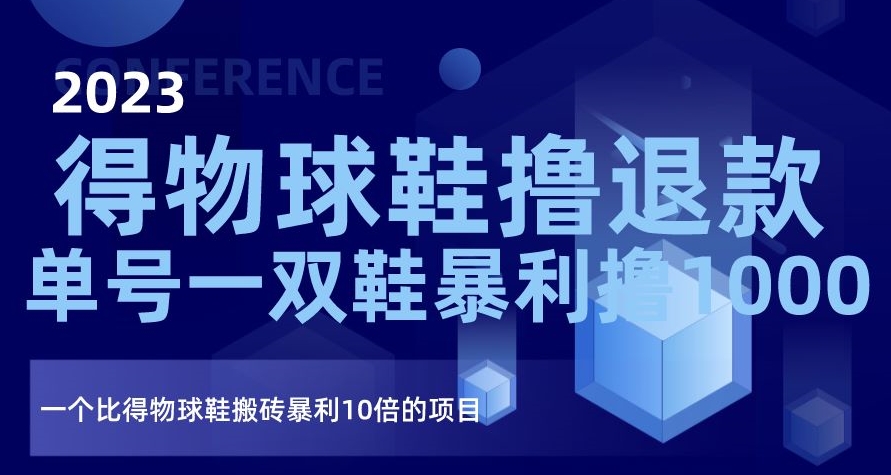 2023得物球鞋撸退款，单号一双鞋暴利撸1000，一个比得物球鞋搬砖暴利10倍的项目【揭秘】-火山资源库