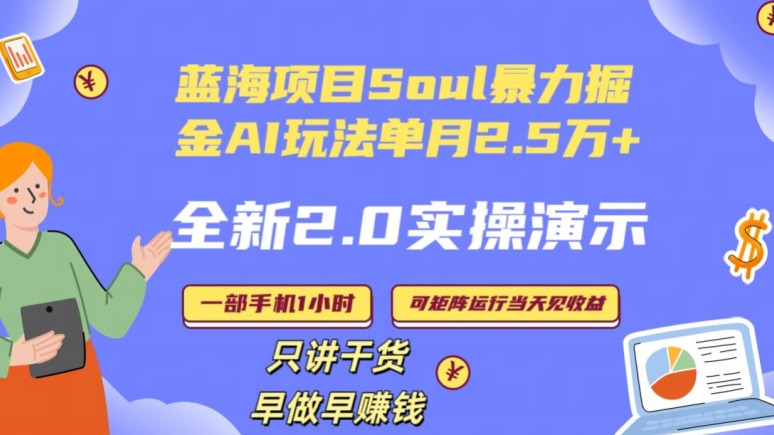 Soul怎么做到单月变现25000+全新2.0AI掘金玩法全程实操演示小白好上手【揭秘】-火山资源库