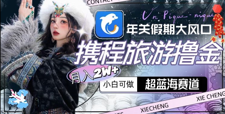 年关假期大风口，携程旅游撸金，超蓝海赛道,月入2w+【揭秘】-火山资源库