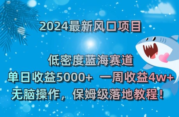 2024最新风口项目，低密度蓝海赛道，单日收益5000+，一周收益4w+！【揭秘】-火山资源库