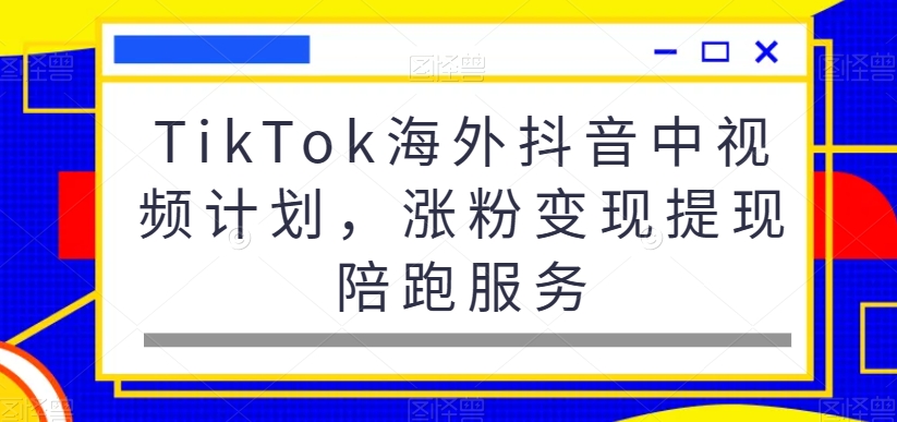 TikTok海外抖音中视频计划，涨粉变现提现陪跑服务-火山资源库