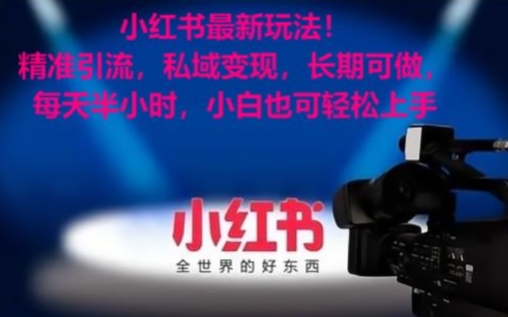 小红书最新玩法！精准引流，私域变现，长期可做，每天半小时，小白也可轻松上手【揭秘】-火山资源库