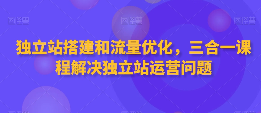 独立站搭建和流量优化，三合一课程解决独立站运营问题-火山资源库