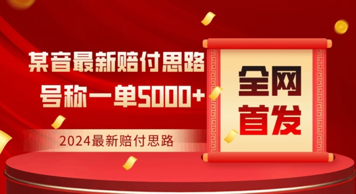 全网首发，2024最新抖音赔付项目，号称一单5000+保姆级拆解【仅揭秘】-火山资源库