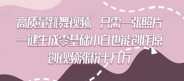 高质量跳舞视频，只需一张照片一键生成零基础小白也能创作原创视频涨粉十几万【揭秘】-火山资源库