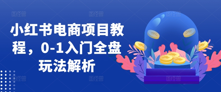 小红书电商项目教程，0-1入门全盘玩法解析-火山资源库