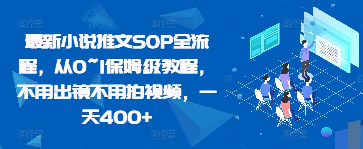最新小说推文SOP全流程，从0~1保姆级教程，不用出镜不用拍视频，一天400+-火山资源库