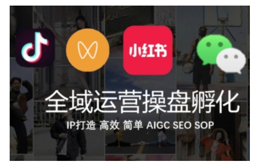 全域运营操盘(抖音+私域+小红书)，IP打造高效简单-火山资源库