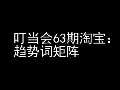 《淘宝天猫打爆班》原创高阶技术第63期，趋势词矩阵技术和玩法-火山资源库
